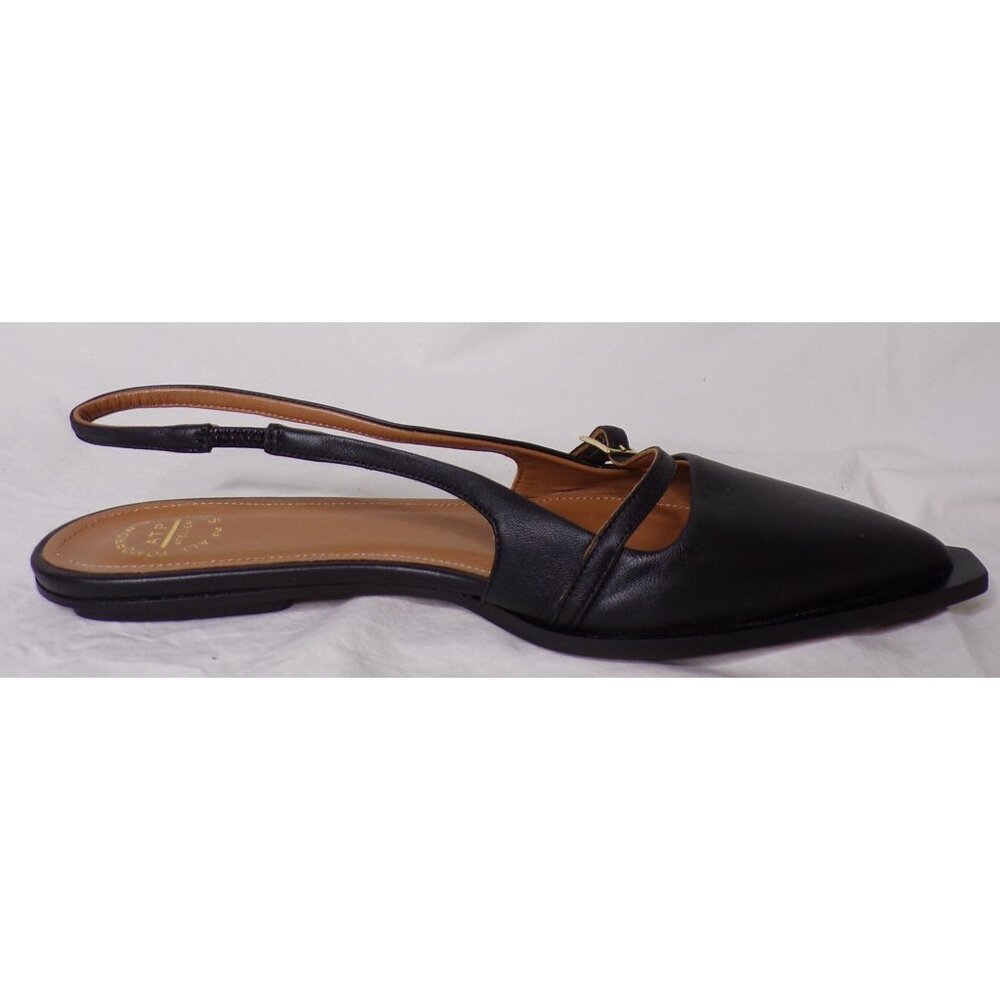 🆕 ATP ATELIER Cortina Pointed Toe Slingback Flat Shoe 8 Black - Picture 9 of 13
